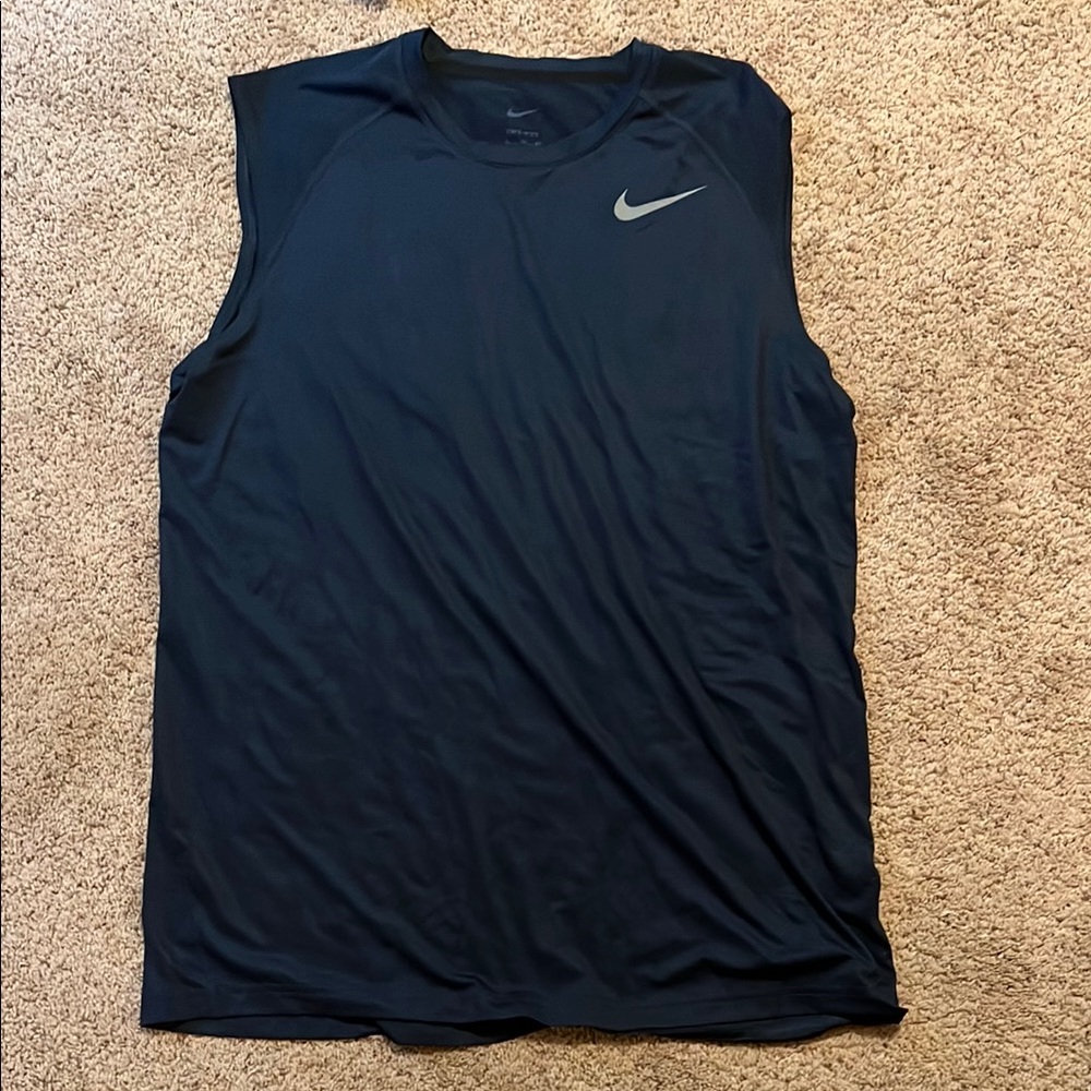 Nike Men's navy sleeveless dri-fit
